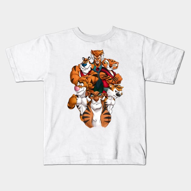 Tigers Eye Kids T-Shirt by Heloz